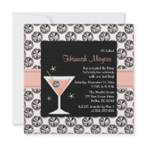 Diamonds Martini Bachelorette Party Invitations