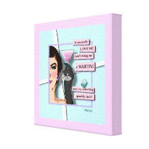 Diamonds & Martinis Gallery Wrap Canvas