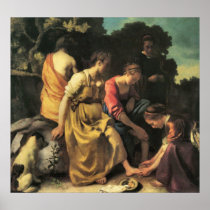 Diana and her nymphs by Johannes Vermeer Posters