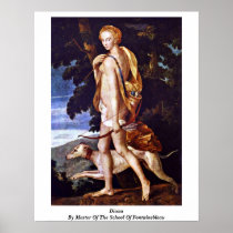 Diana By Master Of The School Of Fontainebleau Print