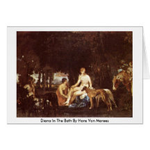 Diana In The Bath By Hans Von Marees Cards