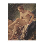 Diana leaving Bath in detail - François Boucher Postcard