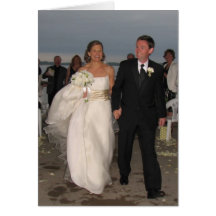 Diane and Mark Leaving the Ceremony Greeting Cards