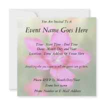 Dianthus Deltoides Flowers  - Close Up Custom Invitations