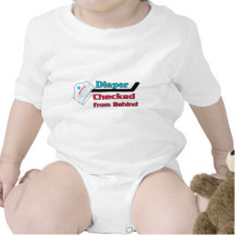 diaper checked baby creeper