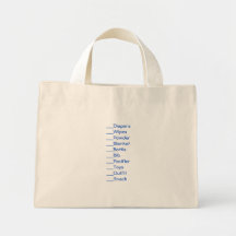 Diaper Tote Checklist Bag
