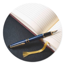 Diary book round stickers