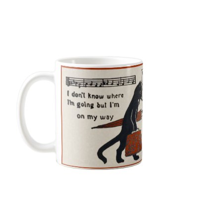 Diary of a Bad Cat Mug (Vintage Black Cat) by imagina