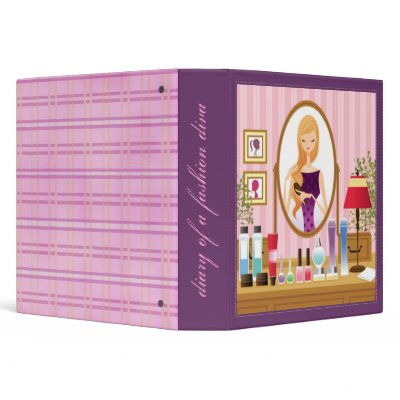 Diary of A Fashion Diva Vinyl Binder by mhamiltondesigns