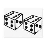 Dice - 66 post card