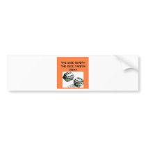 dice joke bumper sticker