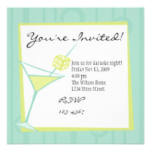 Dice Martini Custom Invites
