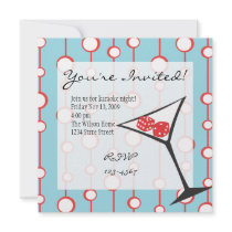 Dice Martini Personalized Invites