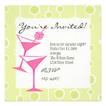 Dice Martini Personalized Invitation