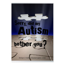 Did my autism bother you? business card