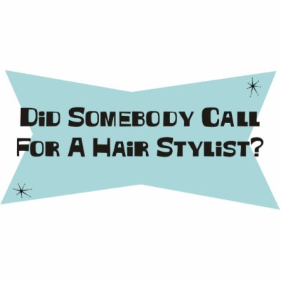 Did Somebody Call For A Hair Stylist Acrylic Cut Out by sciencewillprevail