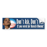 Did you vote for Barack Obama? bumper stickers