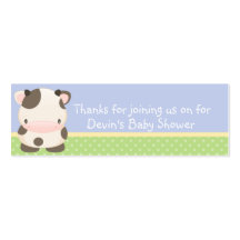 Diddles Farm moo-Cow Baby Shower Favour Tag B Business Card