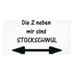 die 2 neben mir sind stockschwul icon customized photo card
