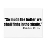 Dienekes Fight In The Shade Post Card