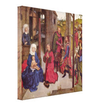 Dieric Bouts - Adoration of the Magi Stretched Canvas Print