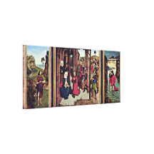 Dieric Bouts - Altarthe pearl of Brabant Stretched Canvas Print