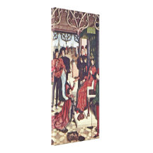 Dieric Bouts - Martyrdom of St Erasmus Triptych Gallery Wrap Canvas