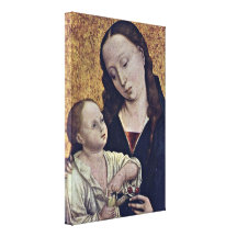 Dieric Bouts - The Madonna of the Cherries Stretched Canvas Print