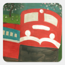 Diesel engine train, Chiayi, Taiwan Square Sticker