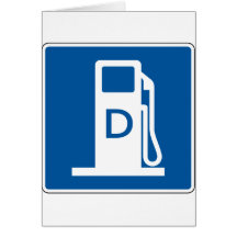 Diesel Gas Street Sign Cards
