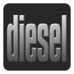 DIESEL. hardcore, strength. tough. muscle.Sq Stickers