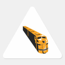 Diesel Train High Angle Retro Stickers