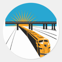 diesel train locomotive rail transport sticker