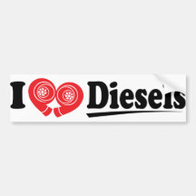 DieselHeart2 Bumper Sticker