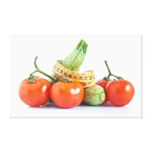 diet ingredients stretched canvas print