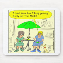 Diet of Thin Mints Cartoon Mousepad