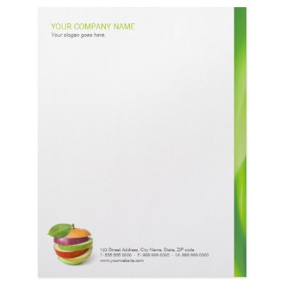 Dietician / Nutritionist / Healthy Food letterhead by BluePlanet