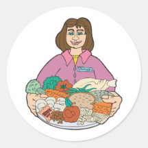 Dietician Round Stickers