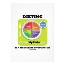 Dieting Is A Matter Of Proportion (MyPlate.gov) Personalized Invite