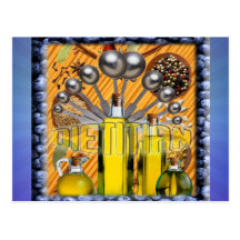 DIETITIAN FOOD COLLAGE LOGO POST CARD