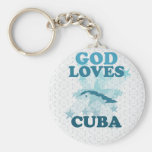Dieu aime le Cuba Porte-clé
