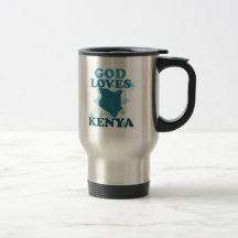 Dieu aime le Kenya Tasses