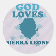 Dieu aime le Sierra Leone Adhésif
