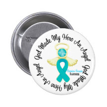 Dieu de Cancer ovarien a fait à mon héros un ange Badge Avec Épingle