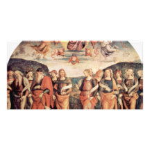 Dieu le père avec le prophète et la sibylle cartes avec photo