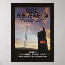 Dieu pardonnent l'Amérique Affiche