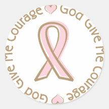 Dieu rose de cancer du sein de ruban me donnent le adhésif rond