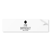 Difficult Ski Utah Bumper Stickers