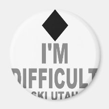 Difficult Ski Utah Fridge Magnets