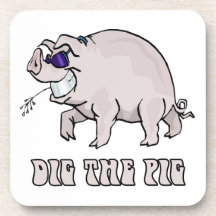 Dig the Pig Drink Coaster